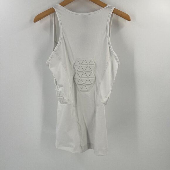 Adidas Men Large White Integrated Padded Sleeveless Compression Protective Tank - Picture 6 of 12